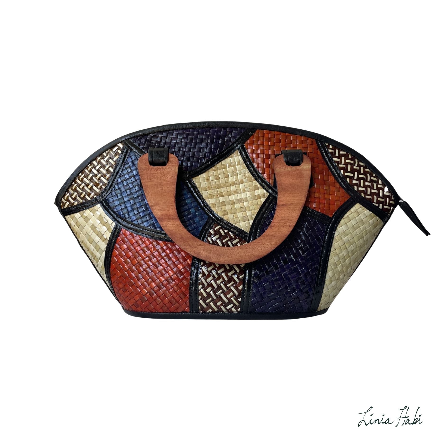 Rebekah Patchwork Pandan Handbag - Dos