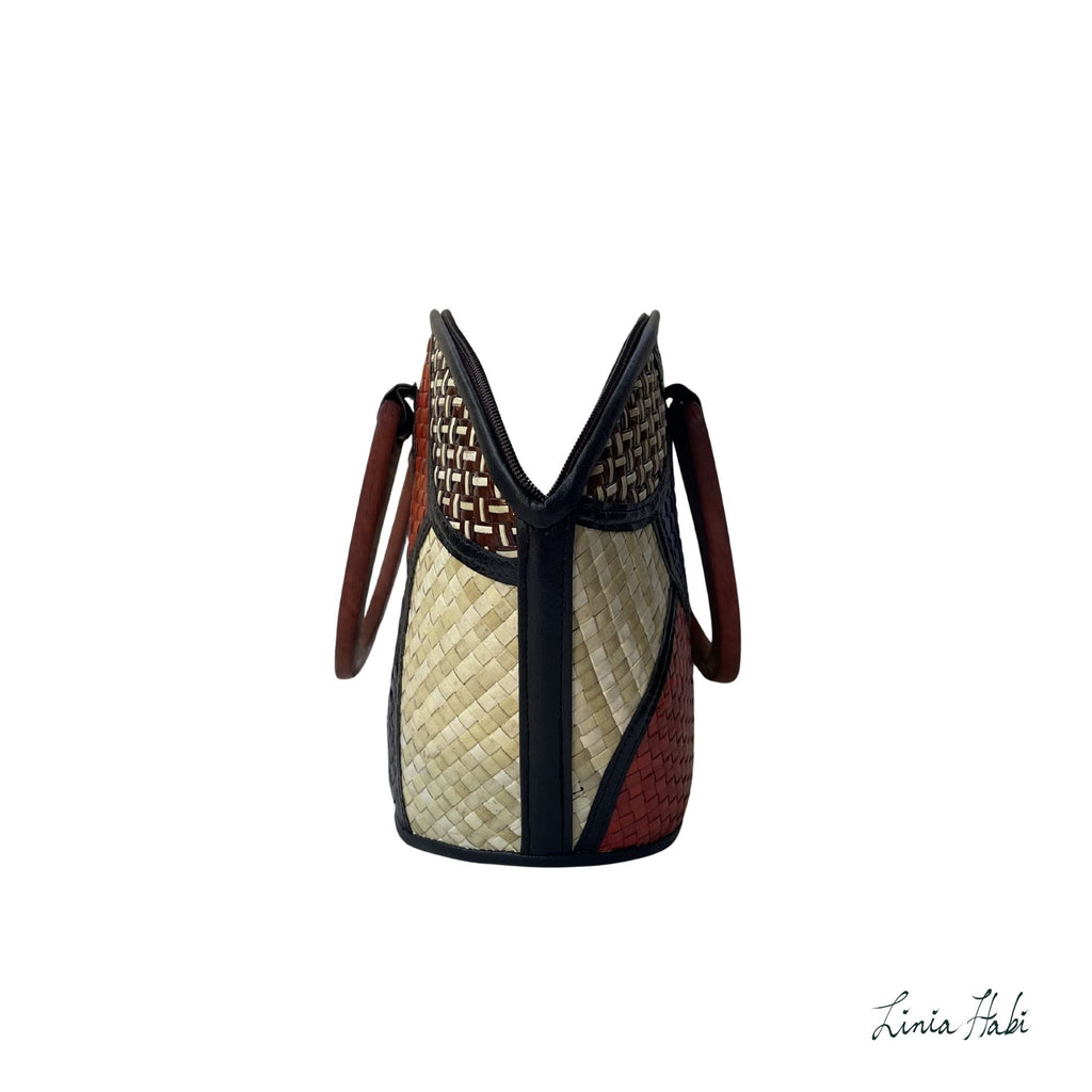 Rebekah Patchwork Pandan Handbag - Dos