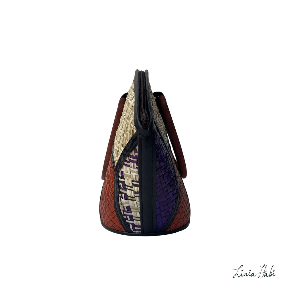 Rebekah Patchwork Pandan Handbag - Tres