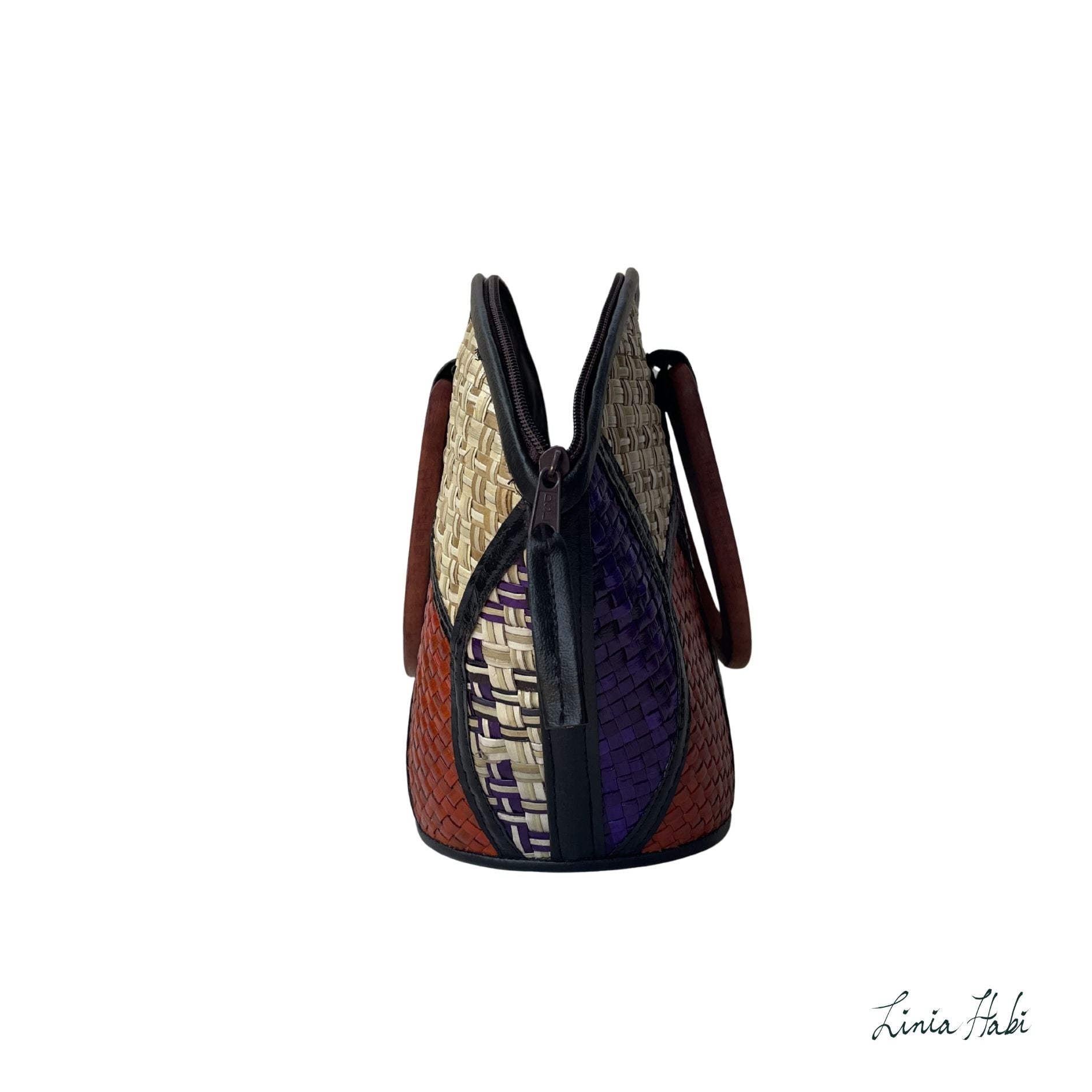 Rebekah Patchwork Pandan Handbag - Tres