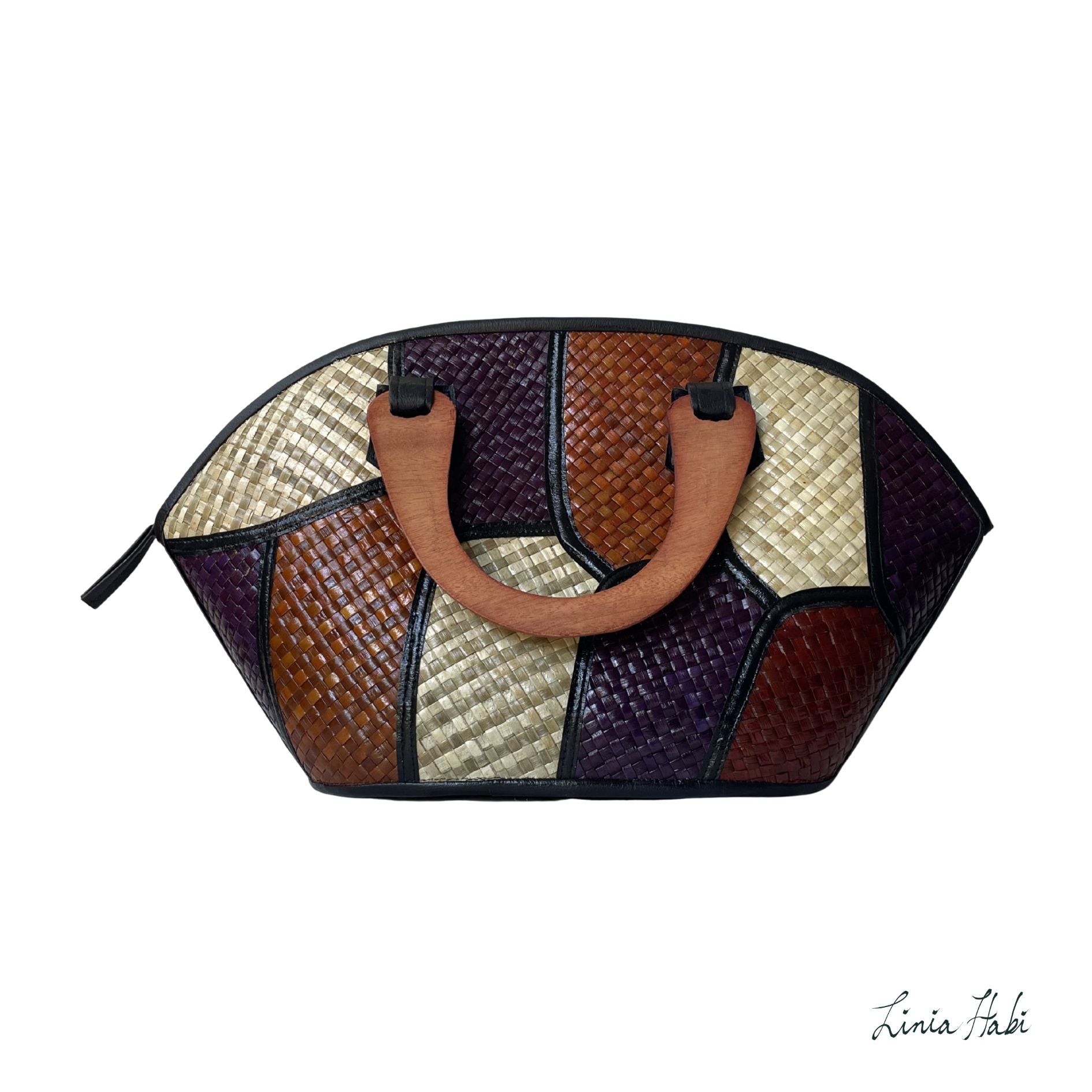 Rebekah Patchwork Pandan Handbag - Sais