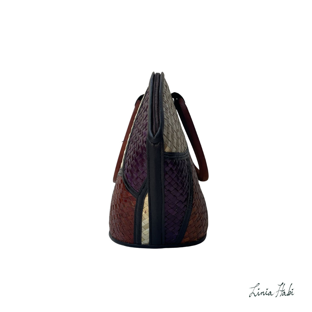 Rebekah Patchwork Pandan Handbag - Sais