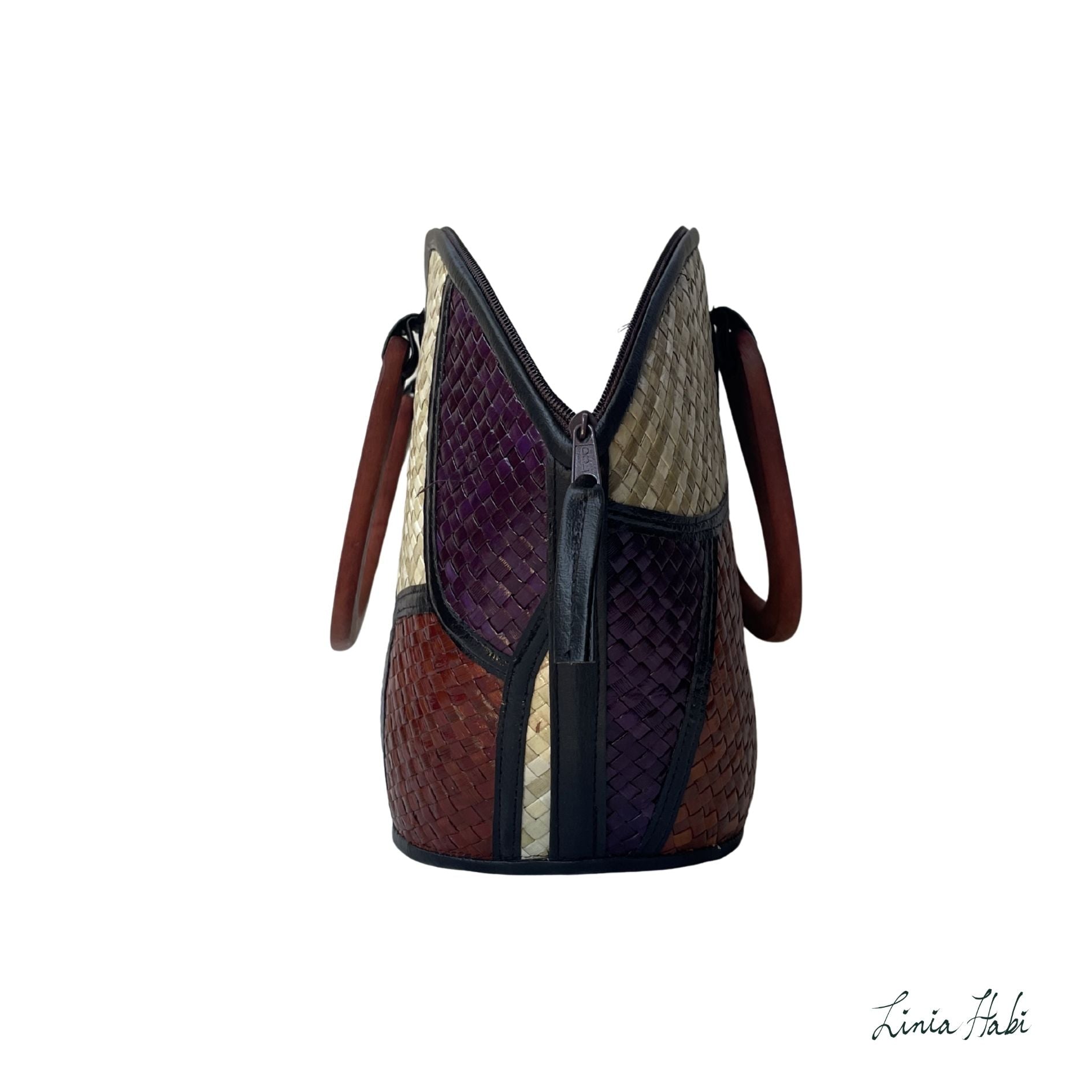 Rebekah Patchwork Pandan Handbag - Sais