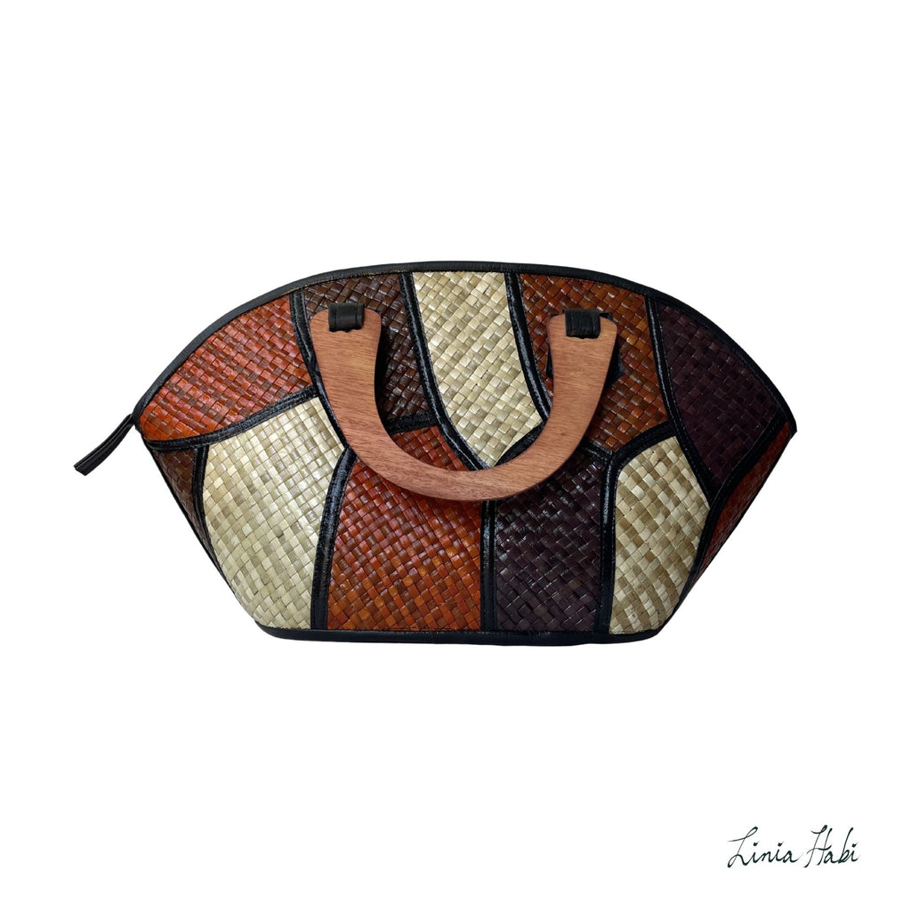 Rebekah Patchwork Pandan Handbag - Syete