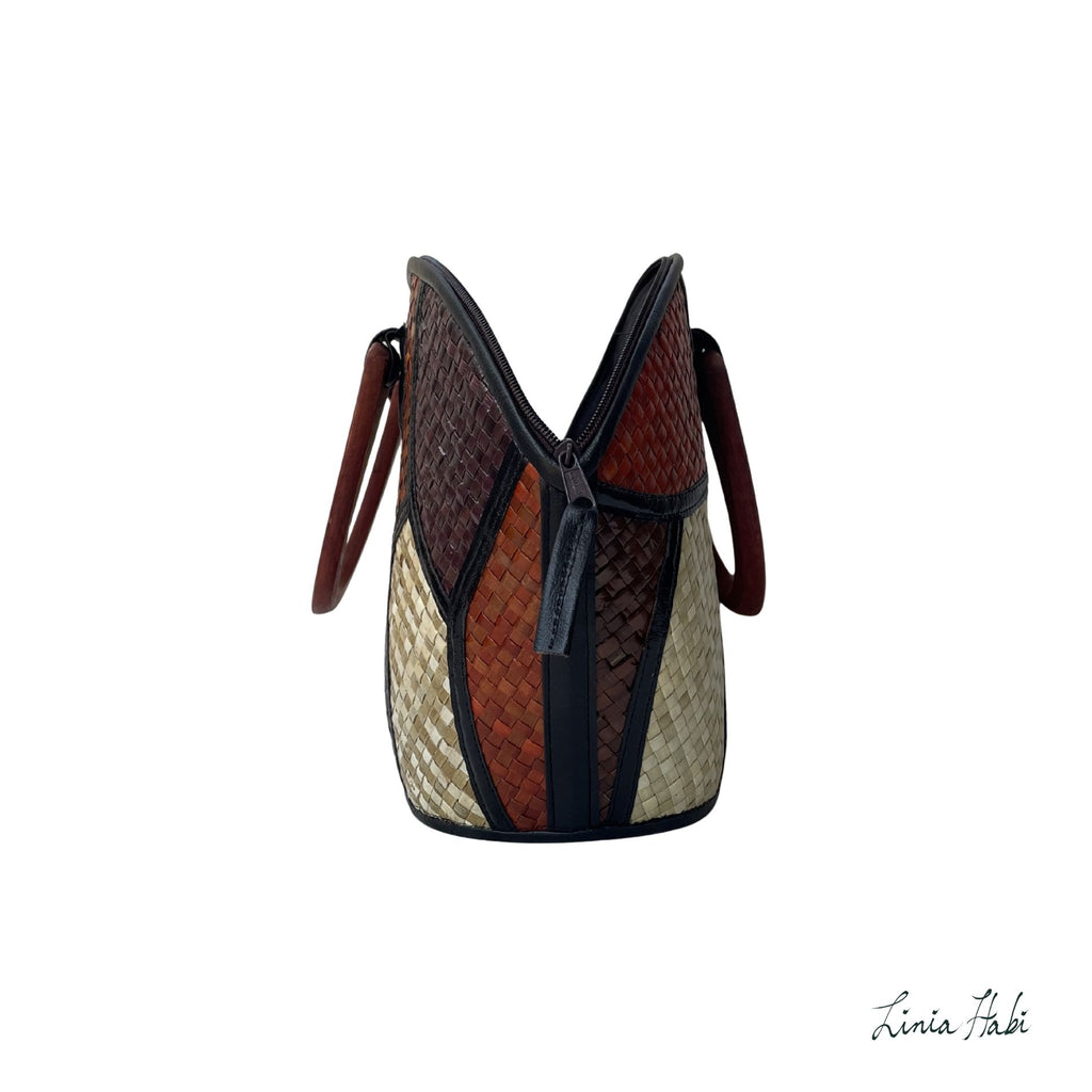 Rebekah Patchwork Pandan Handbag - Syete