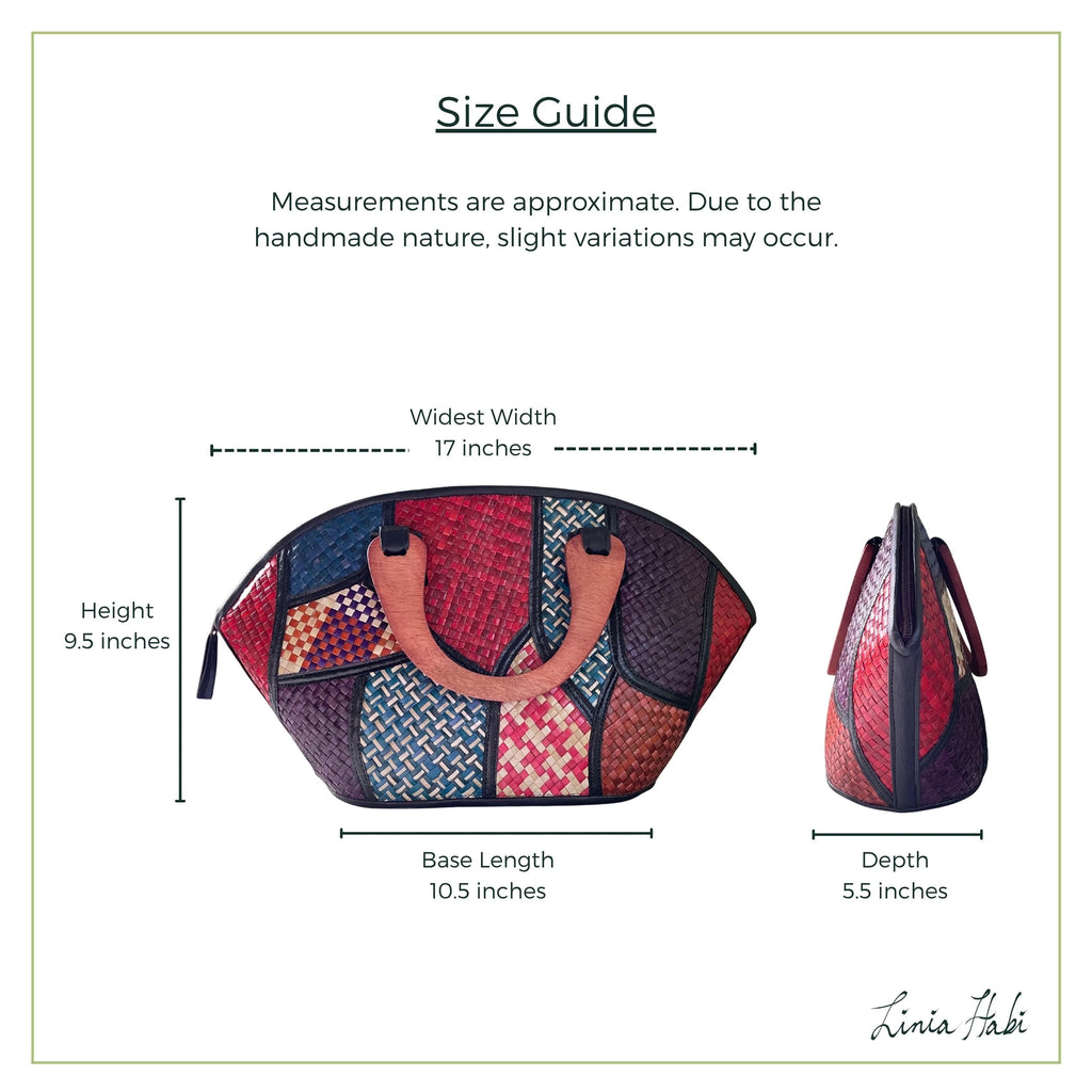 Rebekah Patchwork Pandan Handbag - Otso
