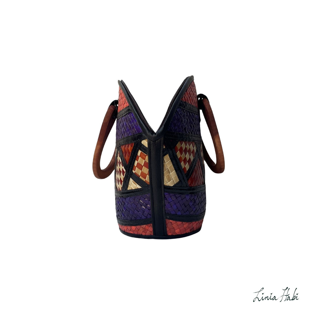 Rebekah Patchwork Pandan Handbag - Nwebe