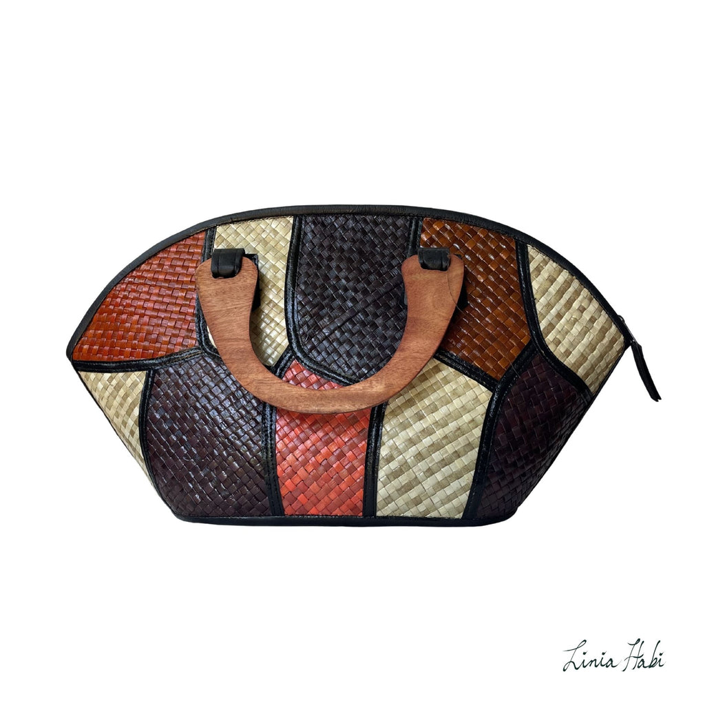 Rebekah Patchwork Pandan Handbag - Dyes