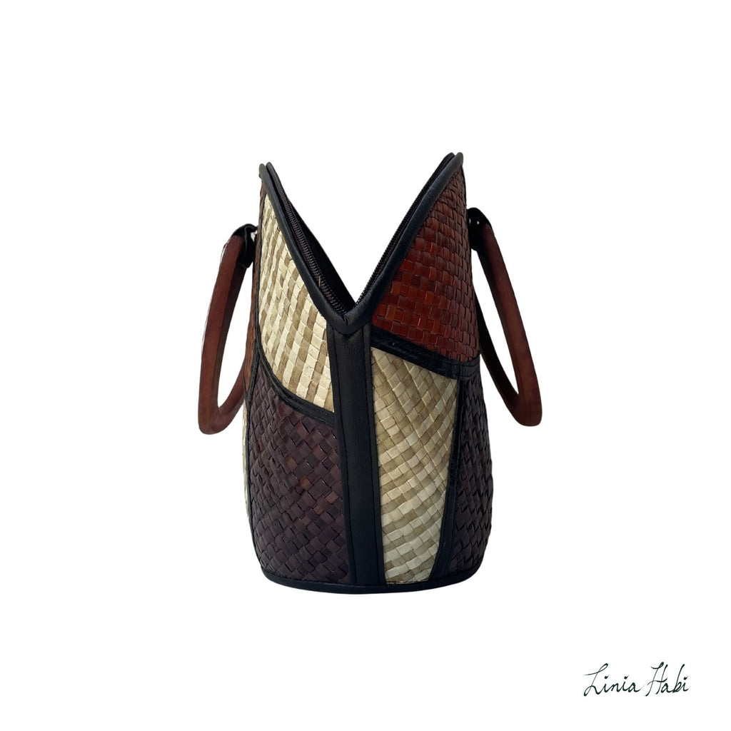 Rebekah Patchwork Pandan Handbag - Dyes