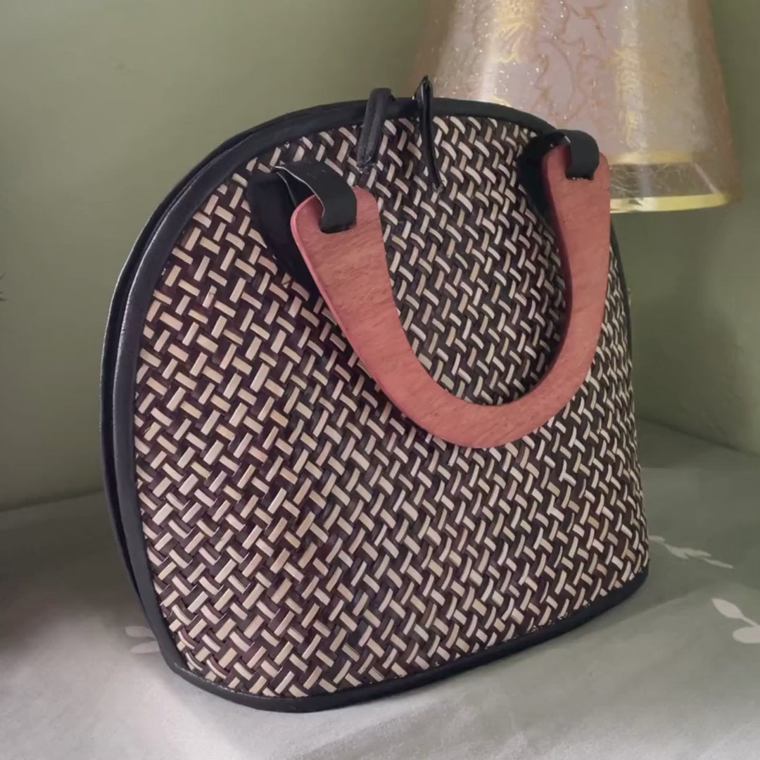 Eve Pandan Handbag - Black